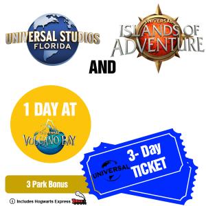Universal Orlando 3 Day Multi Park Discount Tickets